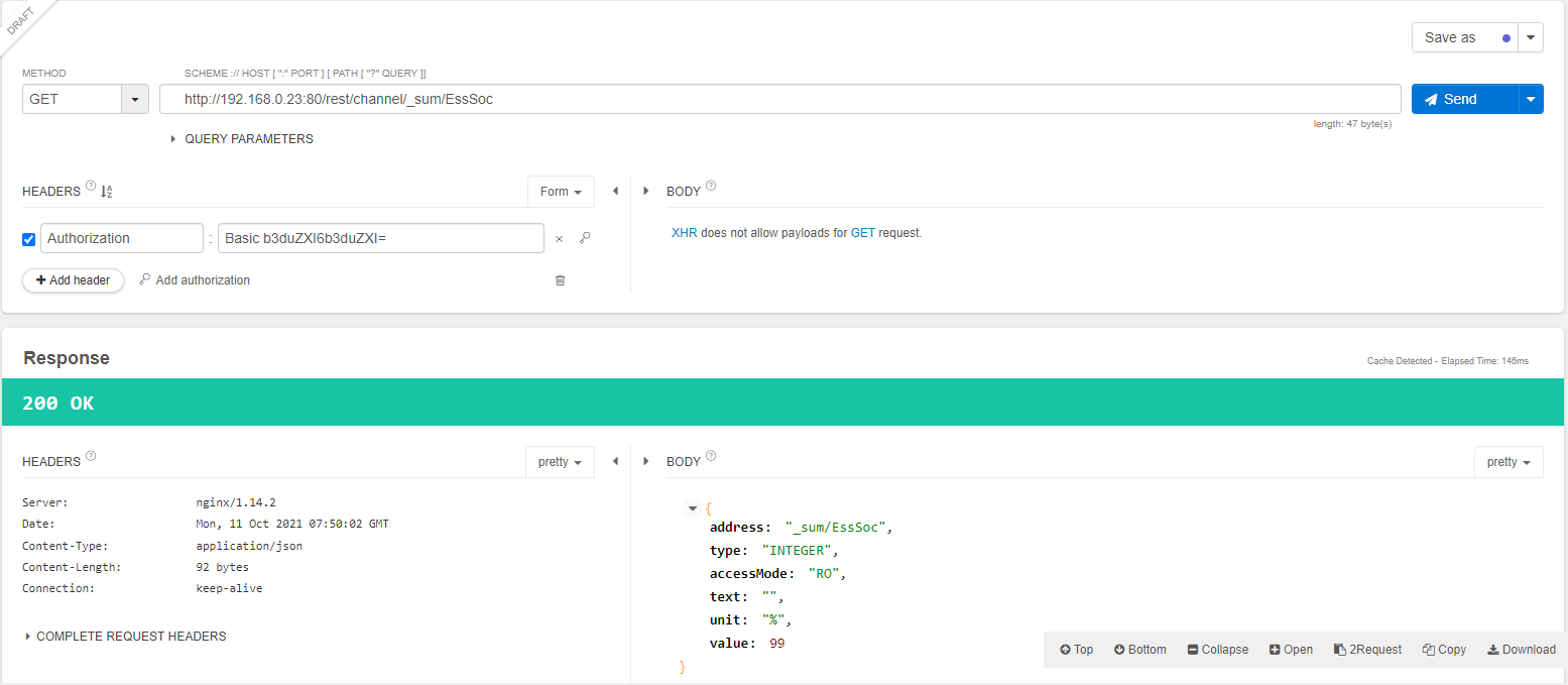 API-Client mit GET-Aufruf und JSON-Antwort mit dem Ladezustand